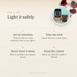 Black Tourmaline Crystal Candle – light it safely, how to use and where to keep it