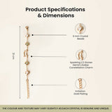 Gemini bracelet specifications – gold