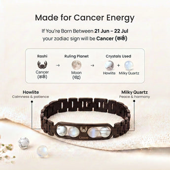Made for Cancer energy – ruling planet and crystals in the Cancer zodiac bracelet