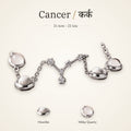 Cancer zodiac constellation bracelet for women with Howlite and Milky Quartz – silver
