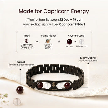 Made for Capricorn energy – ruling planet and crystals in the Capricorn zodiac bracelet