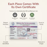 Capricorn Constellation Bracelet lab certificate – tested at an ISO certified gem lab