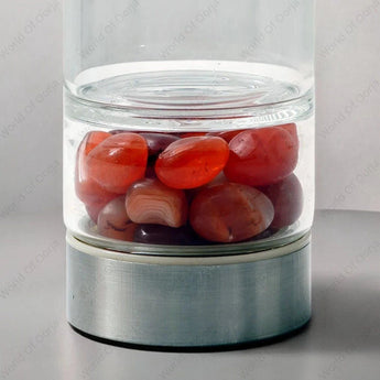 Carnelian Crystal Infused Water Bottle - WorldOfOorja