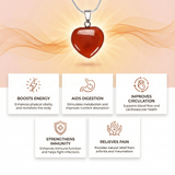 Carnelian Heart Pendant - WorldOfOorja