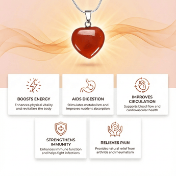 Carnelian Heart Pendant - WorldOfOorja