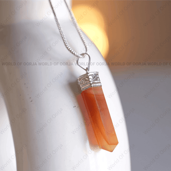 Carnelian Pencil Pendant - WorldOfOorja