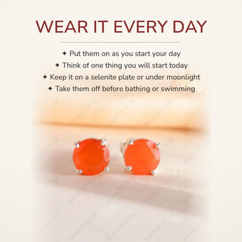 How to wear your Carnelian Studs