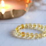 Citrine bracelet with certificate of authenticity - genuine natural gemstone - World of Oorja