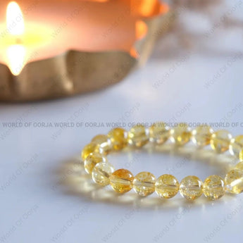 Citrine bracelet with certificate of authenticity - genuine natural gemstone - World of Oorja