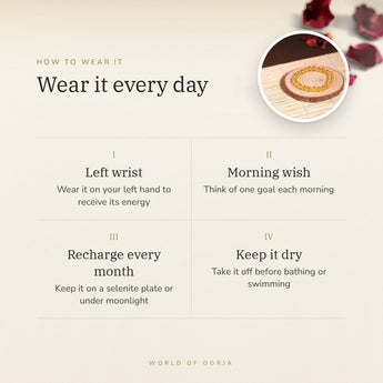 How to wear your Citrine bracelet – left wrist, morning wish, recharge on selenite or moonlight
