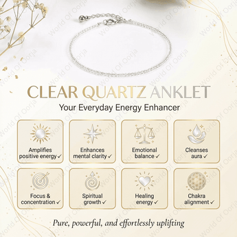 Clear Quartz Anklet - WorldOfOorja
