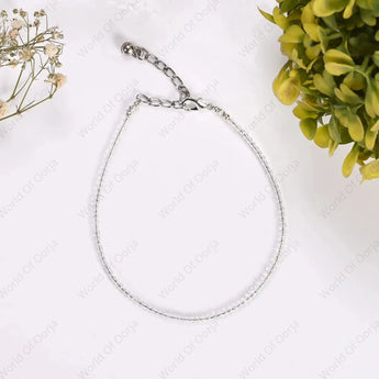 Clear Quartz Anklet - WorldOfOorja