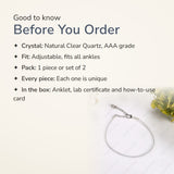 Clear Quartz Anklet – good to know before you order