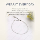 How to wear your Clear Quartz Anklet
