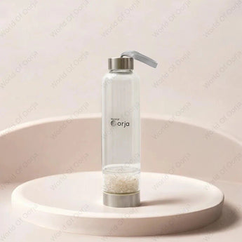 Clear Quartz Crystal Infused Water Bottle - WorldOfOorja
