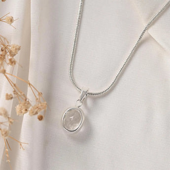 Clear Quartz (sphatik) Pendant – Clarity & Amplification – World of Oorja (image 3)