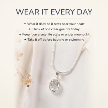 How to wear your Clear Quartz (sphatik) Pendant