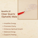 Clear Quartz (Sphatik) Mala - WorldOfOorja