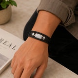 Clear Quartz Leather Bracelet – image 3