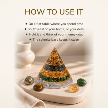 How to use your Dhan Yog Energy Pyramid with Selenite Base