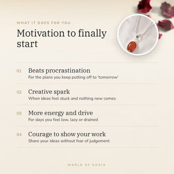 Carnelian Pendant benefits – World of Oorja