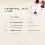 Why World of Oorja – Amethyst Heart Pendant made for you, finished by hand in Jaipur