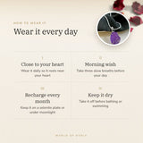 How to wear your Raw Amethyst Pendant – daily wear, morning wish, recharge on selenite or moonlight