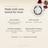 The Oorja promise – Emerald Silver Bracelet (Panna), lab certified and energised after you order