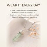 How to wear your Flourite Pencil Pendant