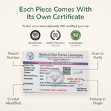 Gemini Constellation Bracelet lab certificate – tested at an ISO certified gem lab