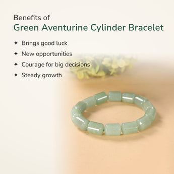 Benefits of Green Aventurine Cylinder Bracelet – World of Oorja