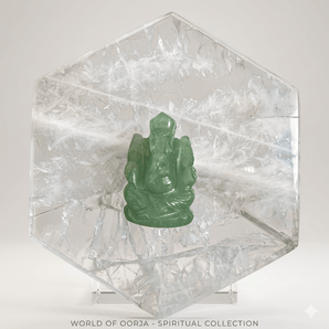 Green aventurine Ganesh Ji Murti - WorldOfOorja