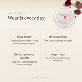 How to wear your Red Coral (Moonga) Ring – daily wear, morning wish, recharge on selenite or moonlight