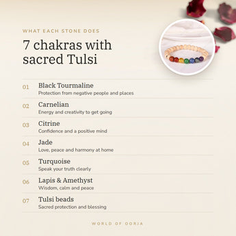 7 Chakra with Wooden Beads Bracelet benefits – World of Oorja