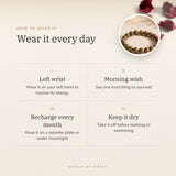 How to wear your Unakite Bracelet – left wrist, morning wish, recharge on selenite or moonlight