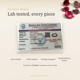 Moss Agate Bracelet lab certificate with QR code – The Oorja promise