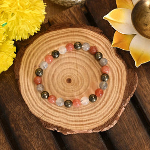Fame & Recognition Bracelet – Tiger Eye, Carnelian & Sunstone Blend
