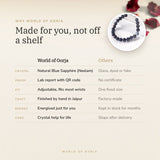 Why World of Oorja – Blue Sapphire Silver Bracelet (Neelam) made for you, finished by hand in Jaipur