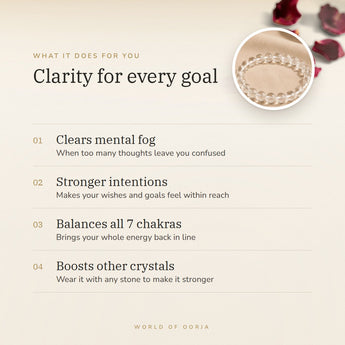 Clear Quartz bracelet benefits – World of Oorja