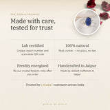 The Oorja promise – Lapis Lazuli Ring, lab certified and energised after you order