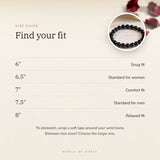 Black Obsidian Bracelet size guide – 6 to 8 inch