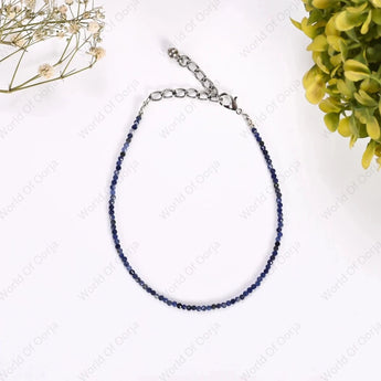 Lapis Lazuli Anklet - WorldOfOorja