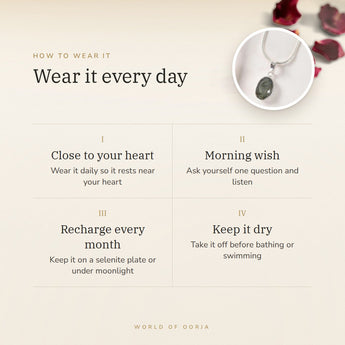 How to wear your Labradorite Pendant – daily wear, morning wish, recharge on selenite or moonlight
