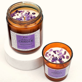Mini Amethyst Tranquil Dreams Candle - WorldOfOorja