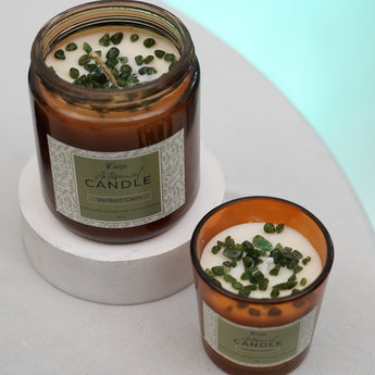 Mini Green Aventurine Verdant Calm Candle - WorldOfOorja