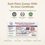 Money Attraction Bracelet lab certificate – tested at an ISO certified gem lab