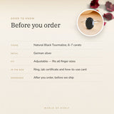 Black Tourmaline Ring – good to know before you order: what is in the box, energised after order
