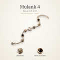 Mulank 4 Rahu Charm Bracelet with Labradorite and Black Tourmaline – World of Oorja
