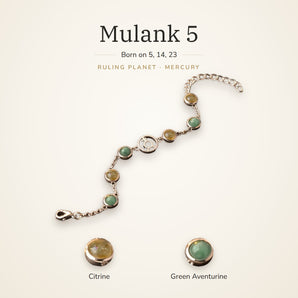 Mulank 5 Mercury Charm Bracelet with Citrine and Green Aventurine – World of Oorja