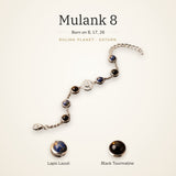 Mulank 8 Saturn Charm Bracelet with Lapis Lazuli and Black Tourmaline – World of Oorja